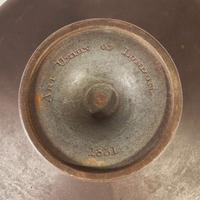 A Victorian Greek Revival cast iron kylix After the original by Edward William Wyon (English, 1811-1885), produced by Art Union of London, dated "1851"