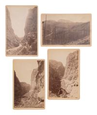 [WESTERN AMERICANA]. JACKSON, William H., photog. 8 boudoir cards of "Rocky Mountain Scenery."