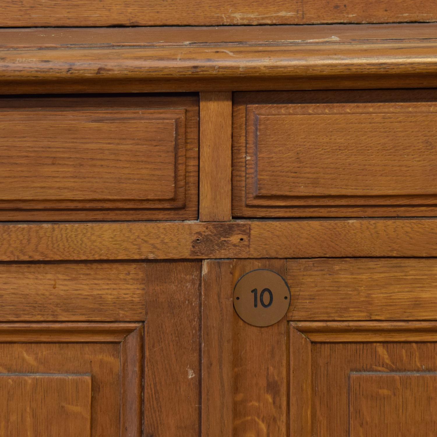 An Oak Cabinet from the French Ministry of Defense, Paris 82" W x 32" D x 88.5" H — France, Early 20th Century
