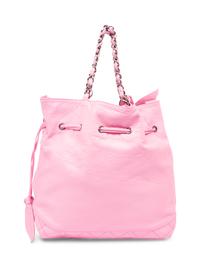 CHANEL, PINK LEATHER DRAWSTRING TOTE