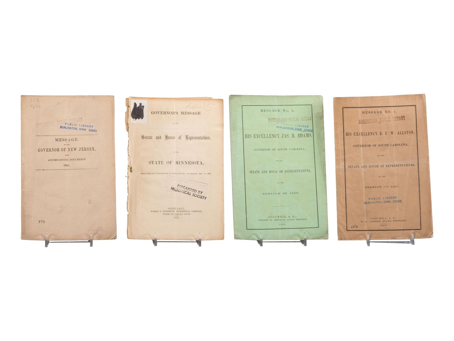 [POLITICS]. A group of 19th-century political, legal, and labor-related pamphlets, including Stephen Douglas's death, comprising: