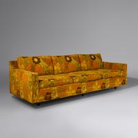 Tuxedo sofa in Jack Lenor Larsen velvet