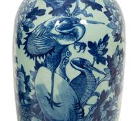 Two Chinese Blue and White Porcelain Baluster Vases