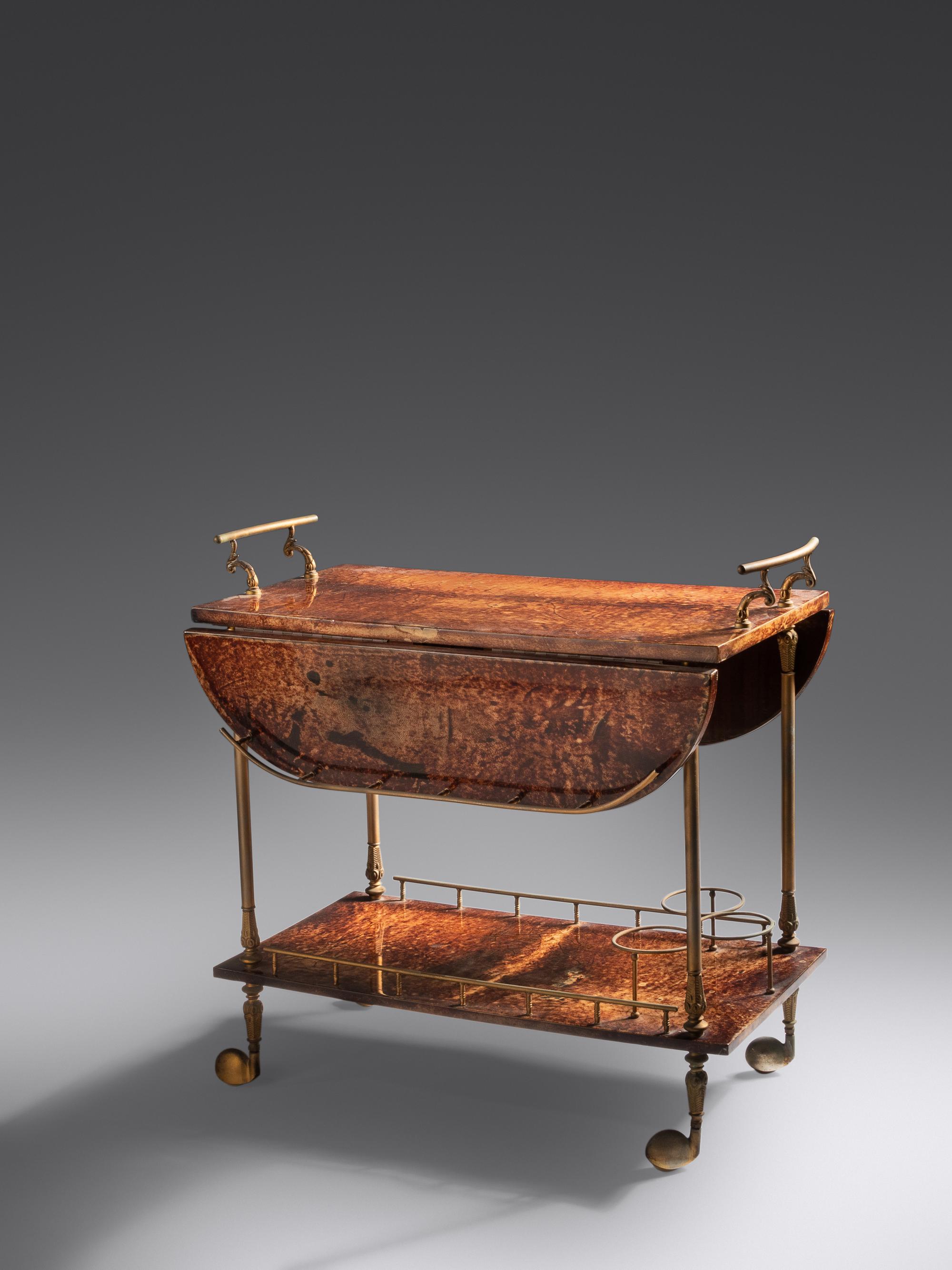 Drop-Leaf Bar Cart