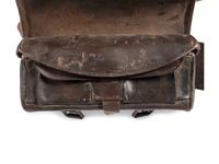 Complete leather carbine sling with attached Burnside cartridge box.