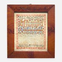 A Fraktur house blessing for Leonard & Catarina Walborn Heinrich Englehardt (active 1819-1836), dated "1830"
