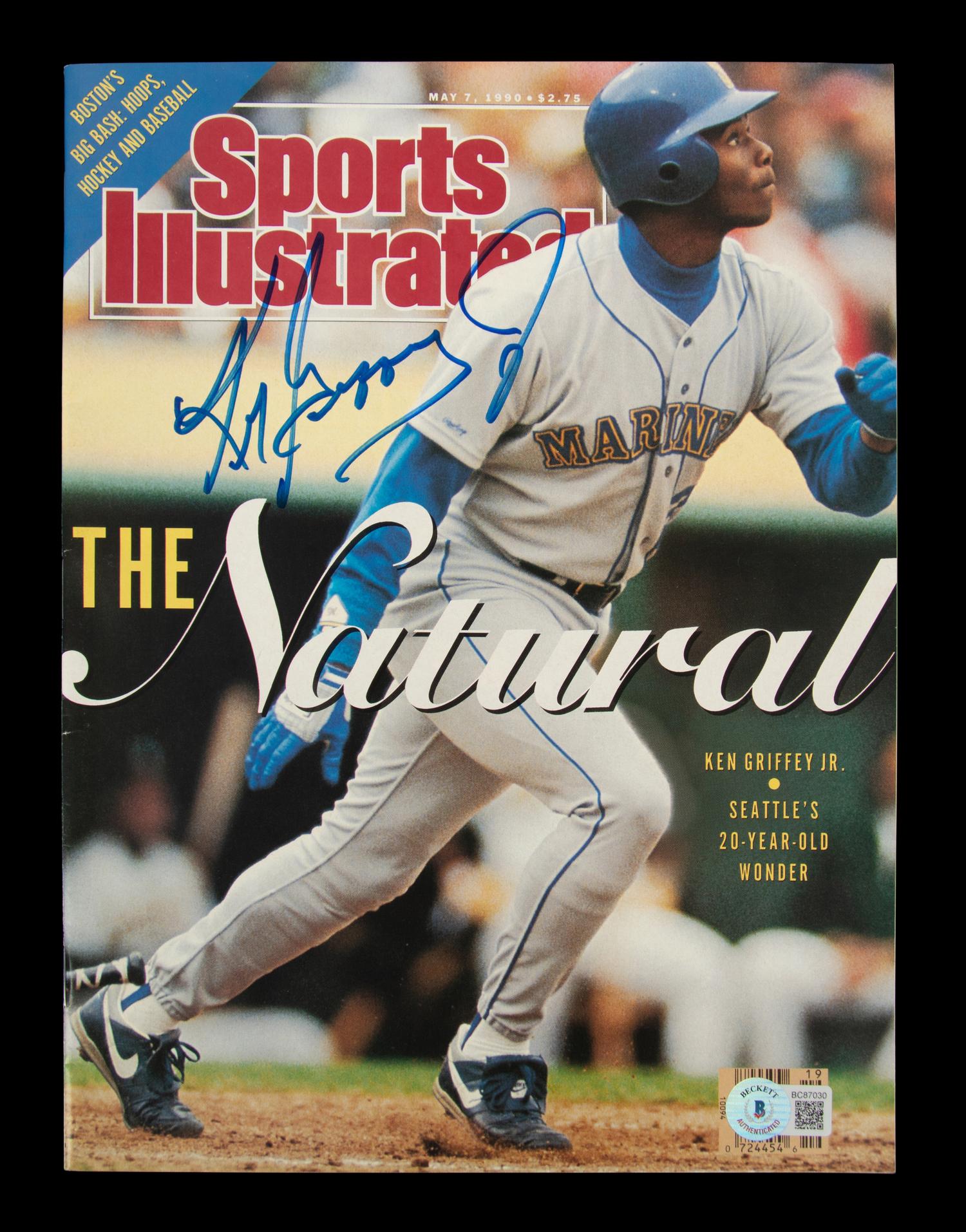 A Ken Griffey Jr. Signed Autograph May 7, 1990 Newsstand Issue of Sports Illustrated With Period Signature (Becket Authentication Services BAS Certified),