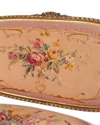 A Louis XVI Style Giltwood Parlor Suite