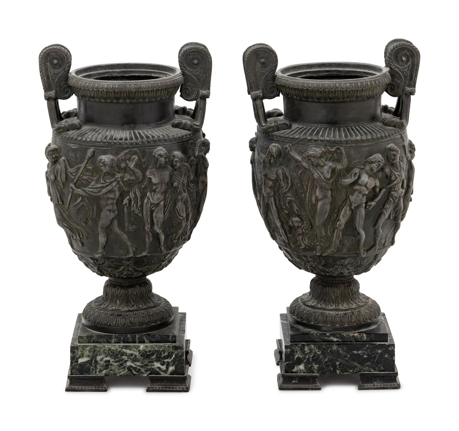 A Pair of Cast Metal Models of the Townley Vase