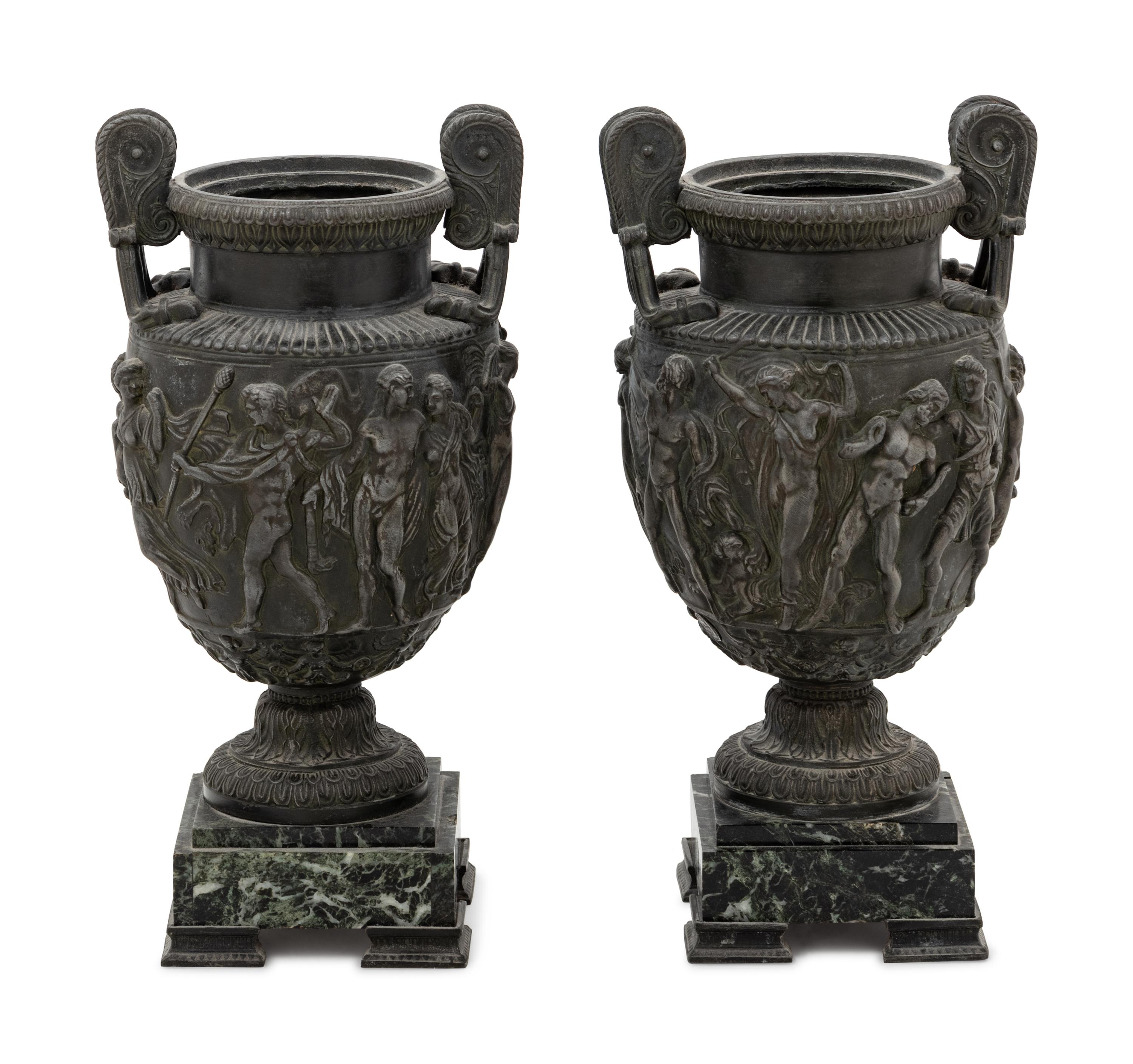 A Pair of Cast Metal Models of the Townley Vase