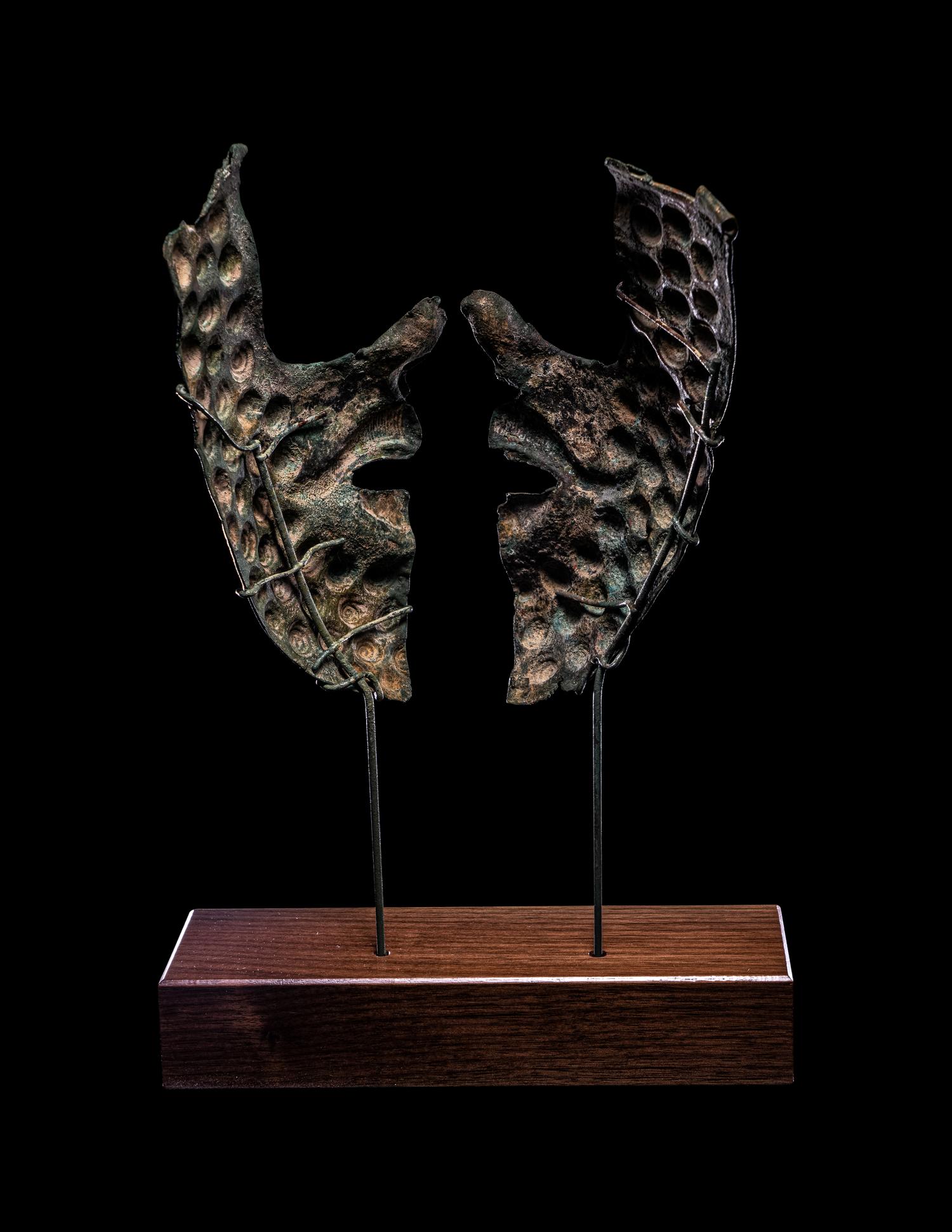 Two Greek Bronze Cheek Pieces