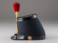 [MILITIA]. Ordnance Shako, possibly 9th New York Militia, identified to Welles. Manufactured by James S. Smith, New York.