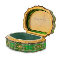 A French Guilloché Enamel and Silver-Gilt Box