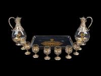 A French Silver Gilt and Crystal Decanter Set — 19TH CENTURY