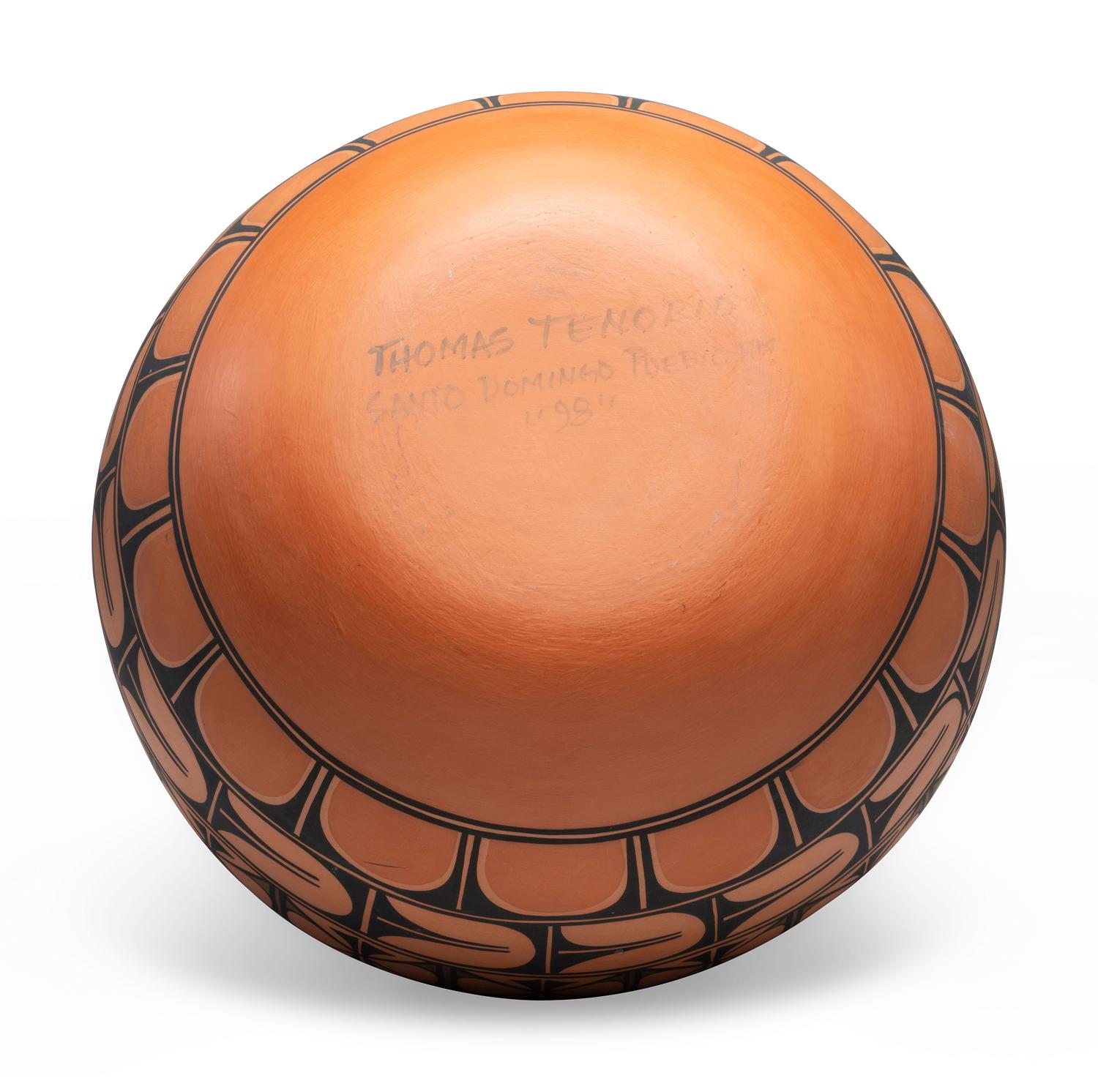 Polychrome Redware Pottery Storage Jar