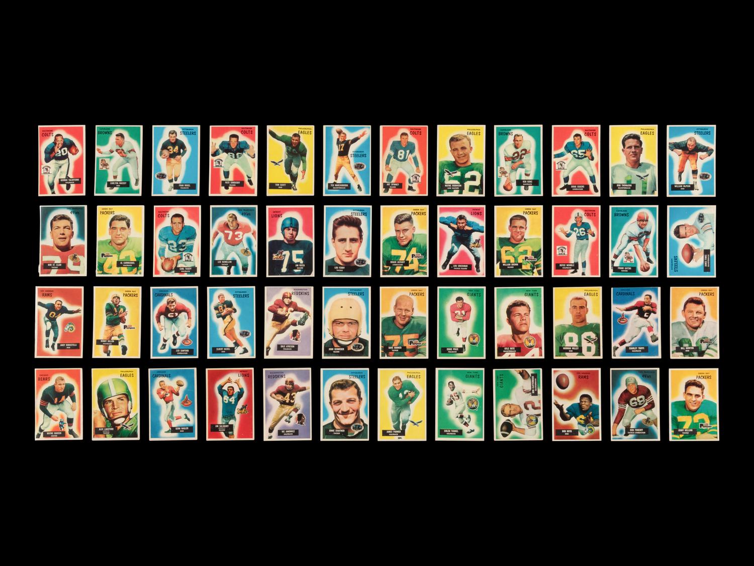 A Complete Set of 1955 Bowman Football Cards (160/160)