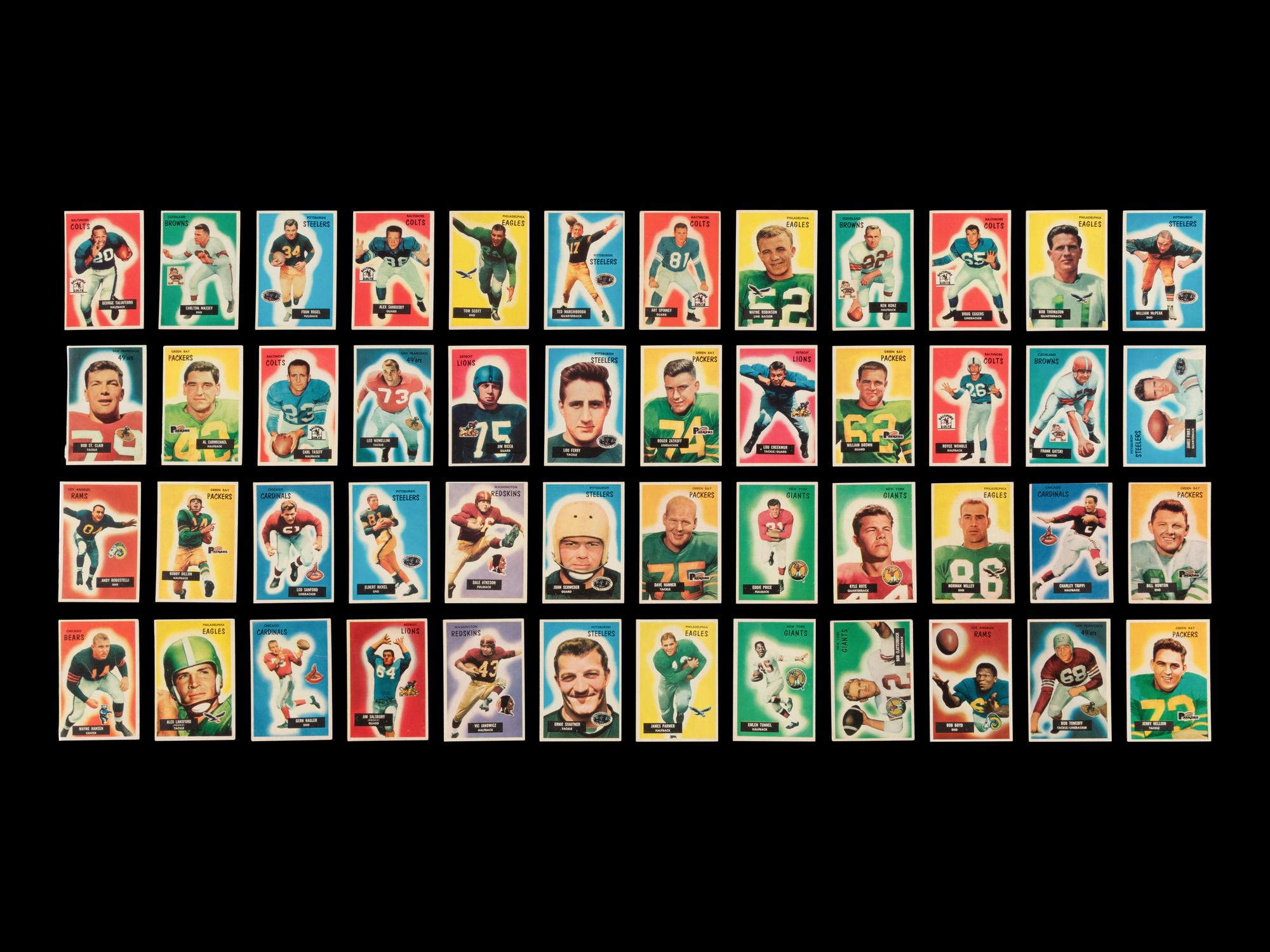 A Complete Set of 1955 Bowman Football Cards (160/160)