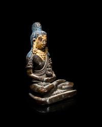 A Tibetan Bronze Seated Figure of Amitayus