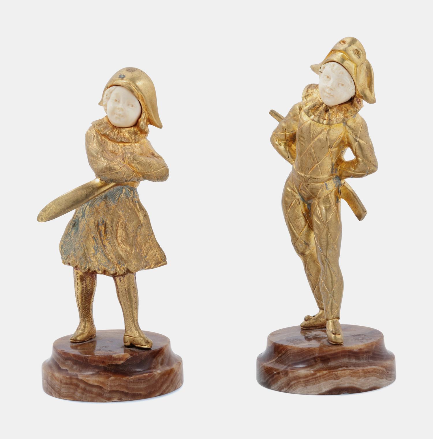 Two Art Deco sculptures of children
