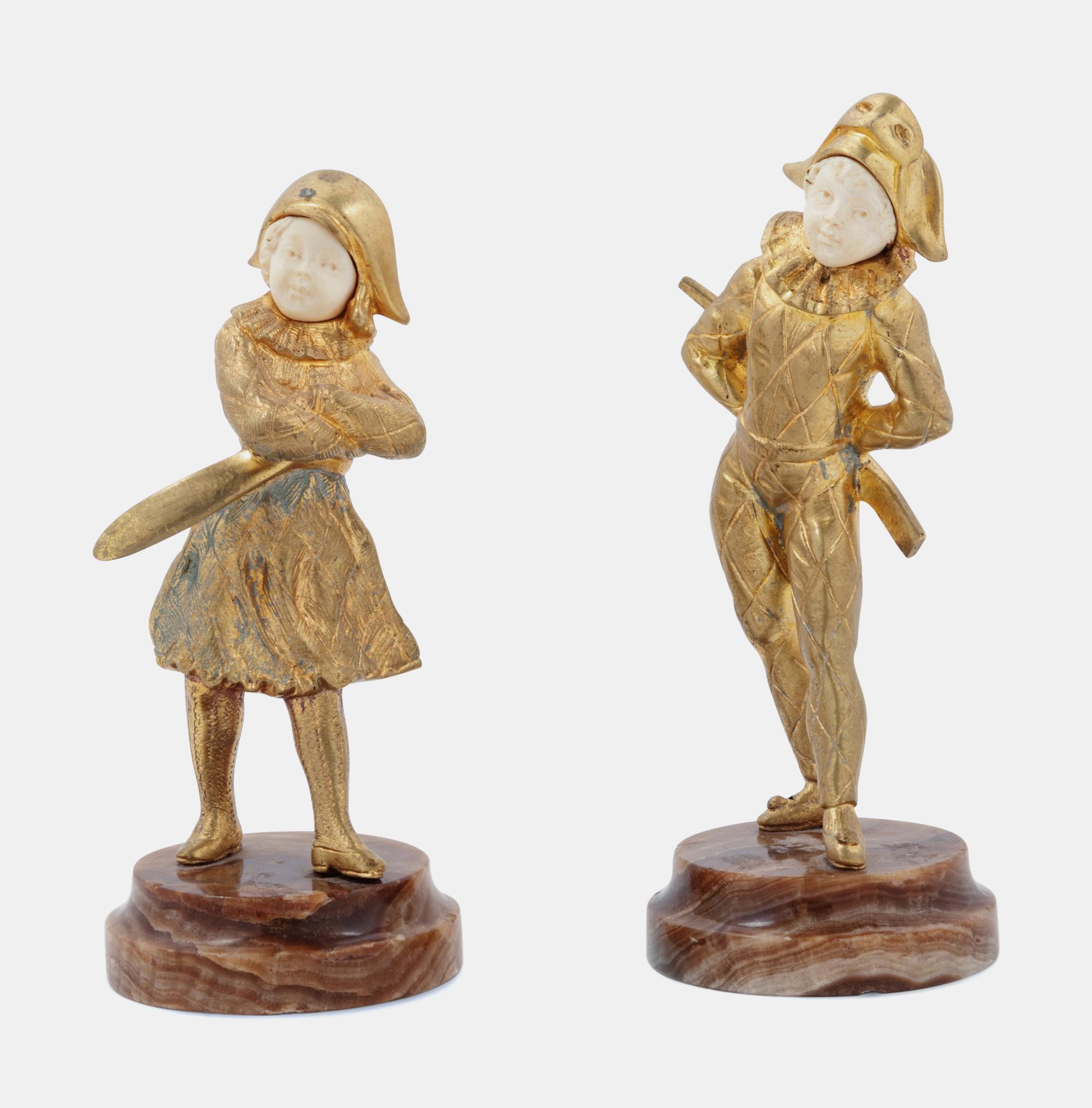 Two Art Deco sculptures of children