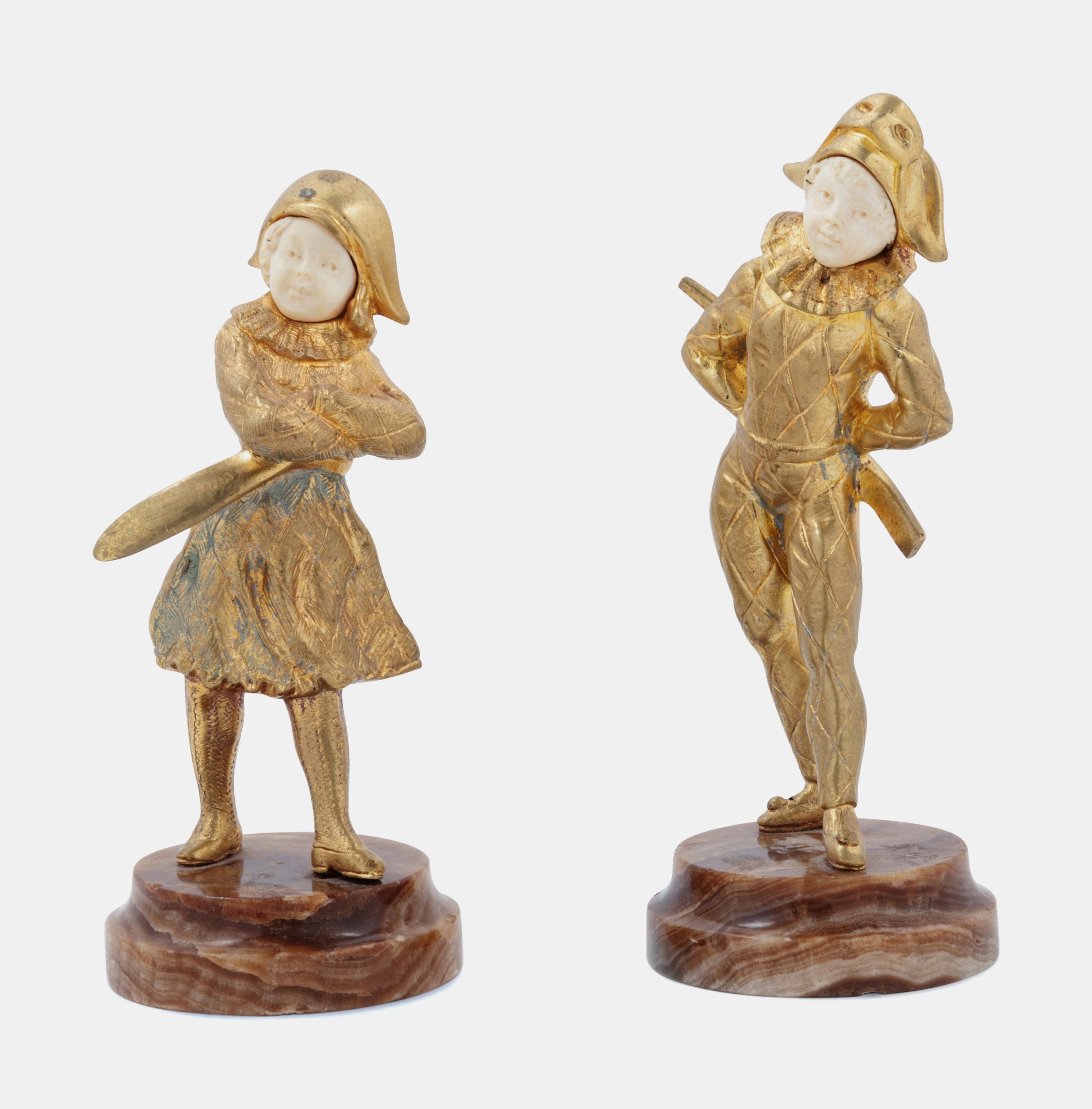 Two Art Deco sculptures of children
