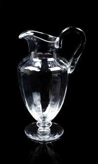 A Baccarat Water Pitcher Height 9 3/4 inches.