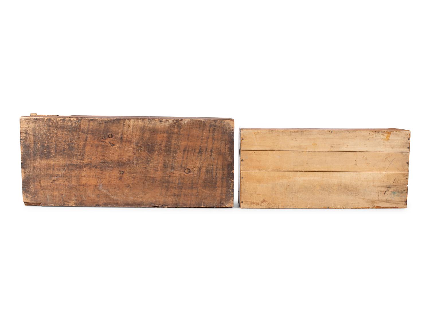 Two Countertop Advertising Seed Boxes
