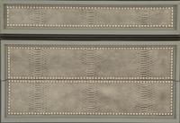 A Pair of Custom Painted Bedside Cabinets with Faux-Python Veneered Drawer Fronts