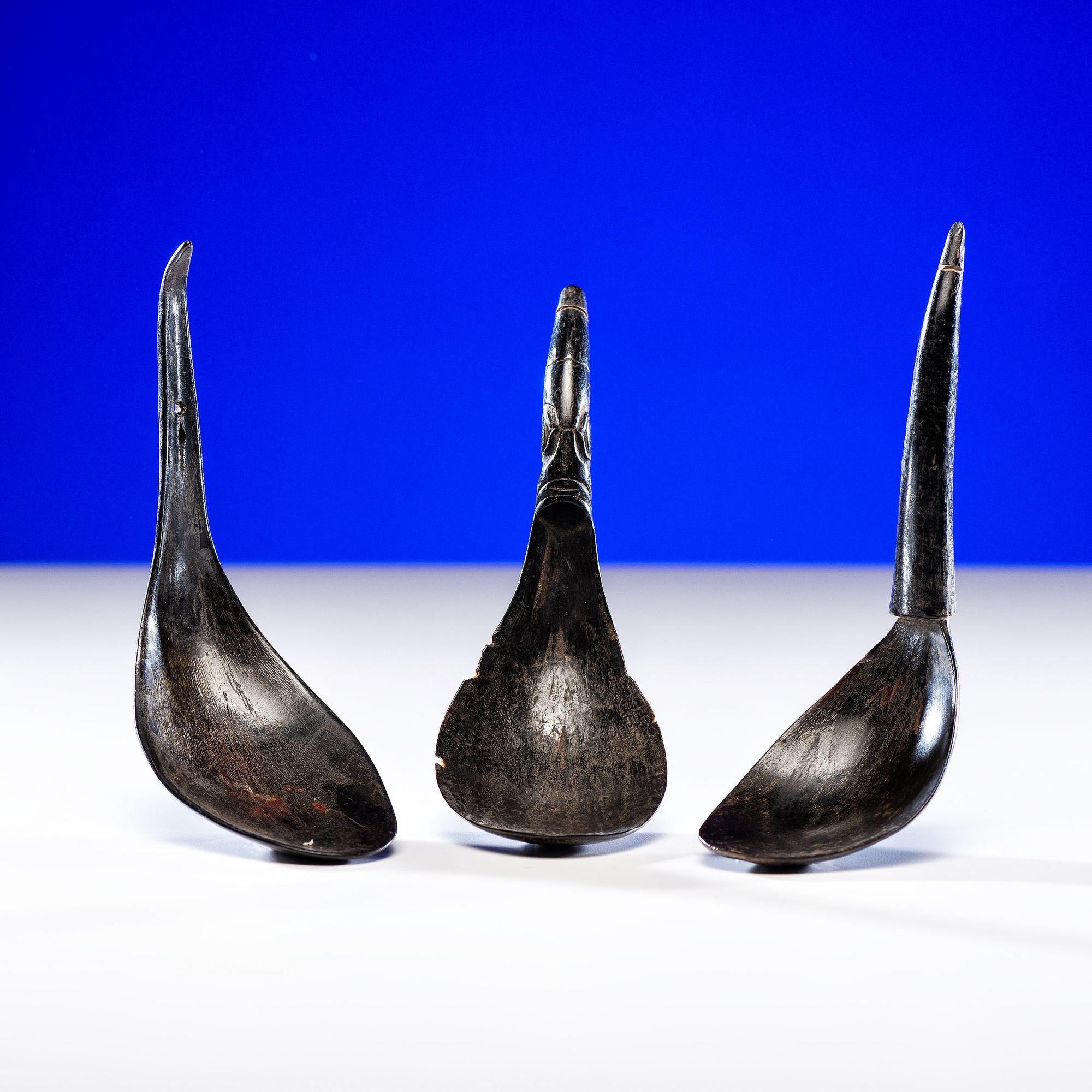Northwest Coast Carved Horn Spoons