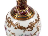 A Pair of French Porcelain, Gilt Bronze and Champlevé Urns
