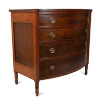 An American Hepplewhite Style Bow Front Chest of Drawers