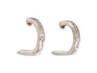 A Pair of White Gold and Diamond Earclips,