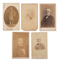 [CIVIL WAR - LEE, Robert E. (1807-1870)]. 5 CDVs of CSA General Robert E. Lee, incl. the "Blockade Portrait."