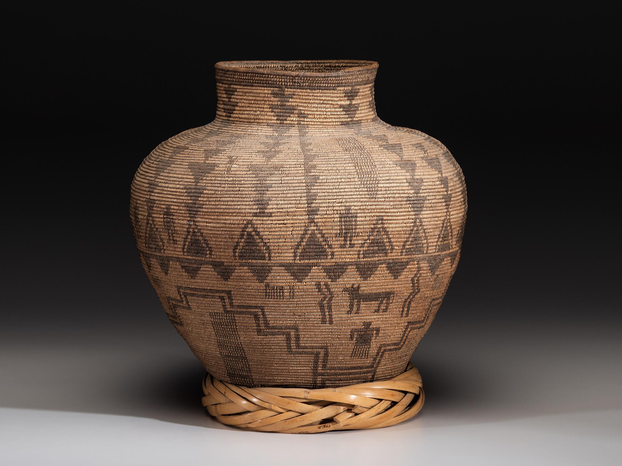 Apache Figural Basketry Olla