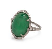 Jade and Diamond Ring
