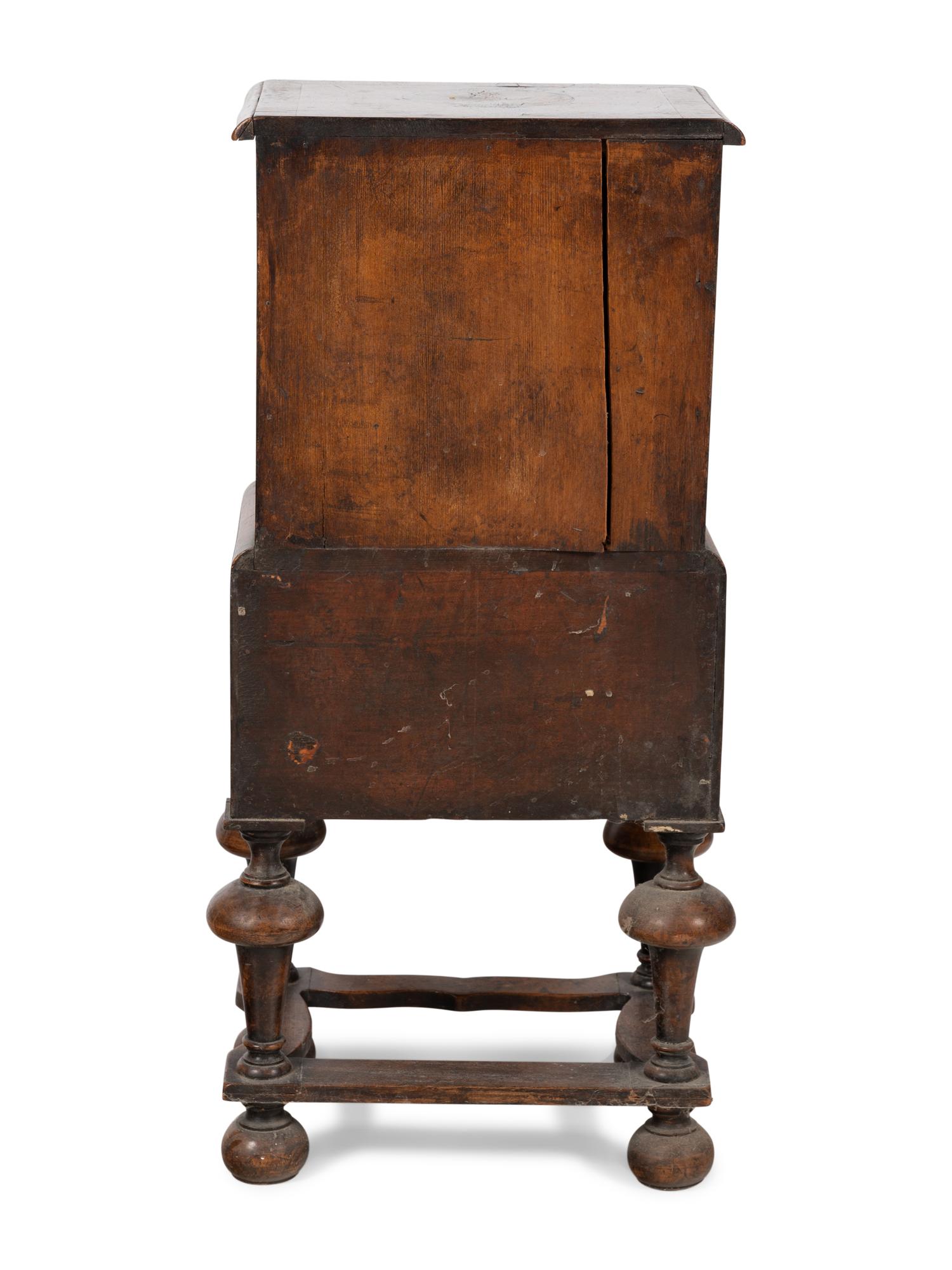 A Diminutive William and Mary Style Chest on Stand