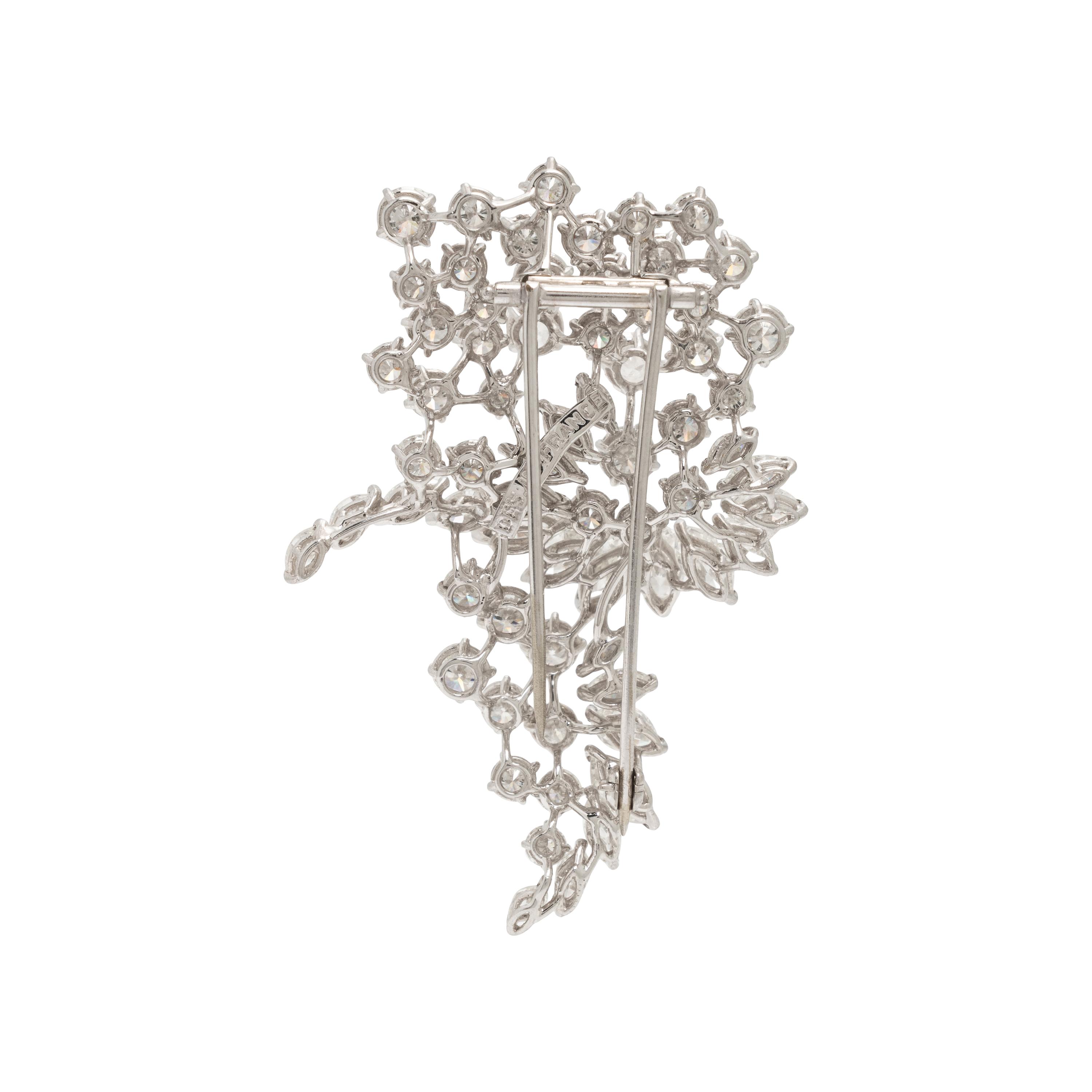 Diamond and Platinum Brooch
