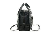 Chan el Deauville Small Tote in Quilted Caviar Leather