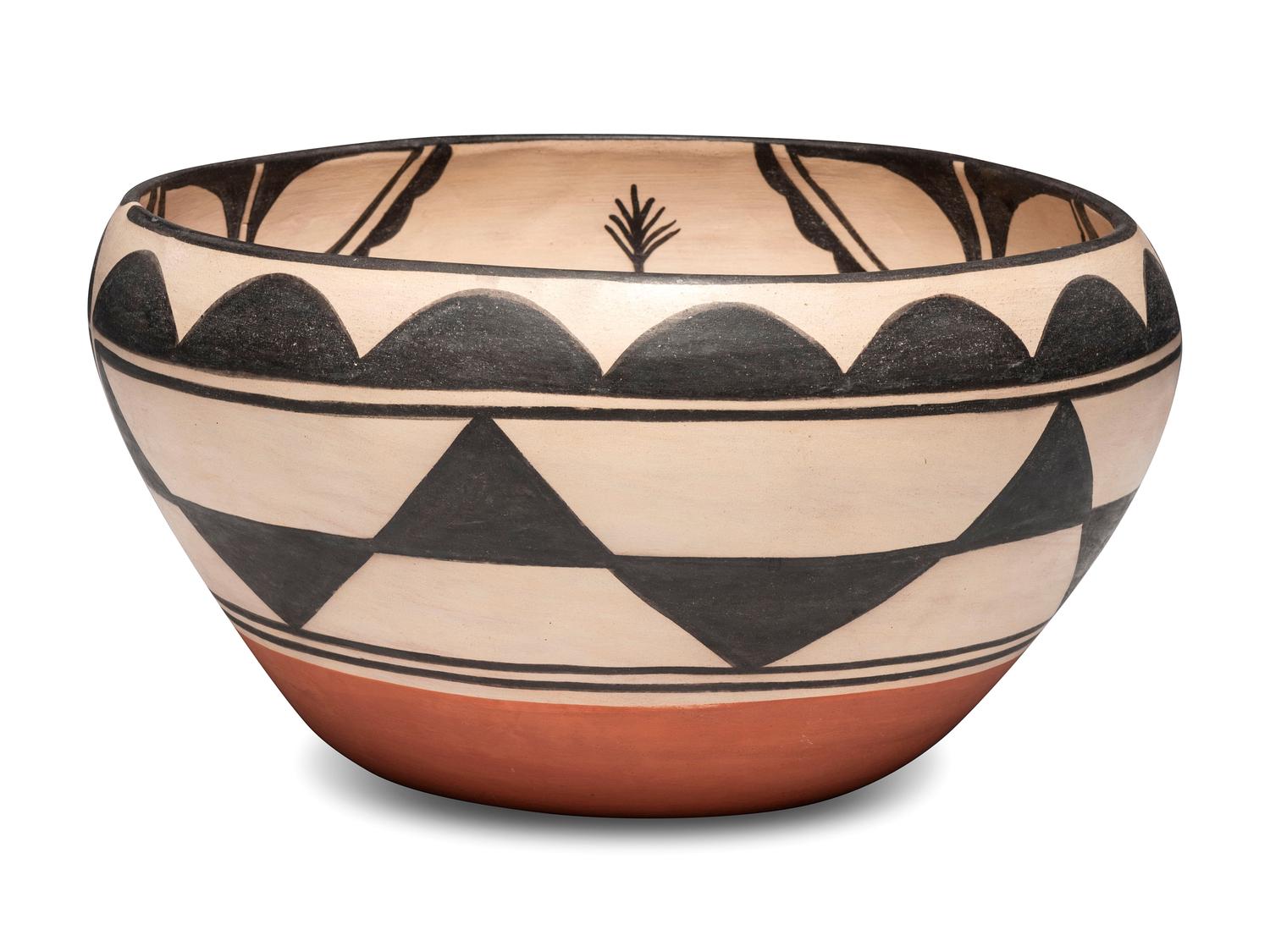 Pottery Dough Bowl, with Corn Stalks