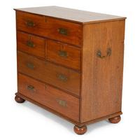 An Anglo-Colonial Hardwood Campaign Style Chest