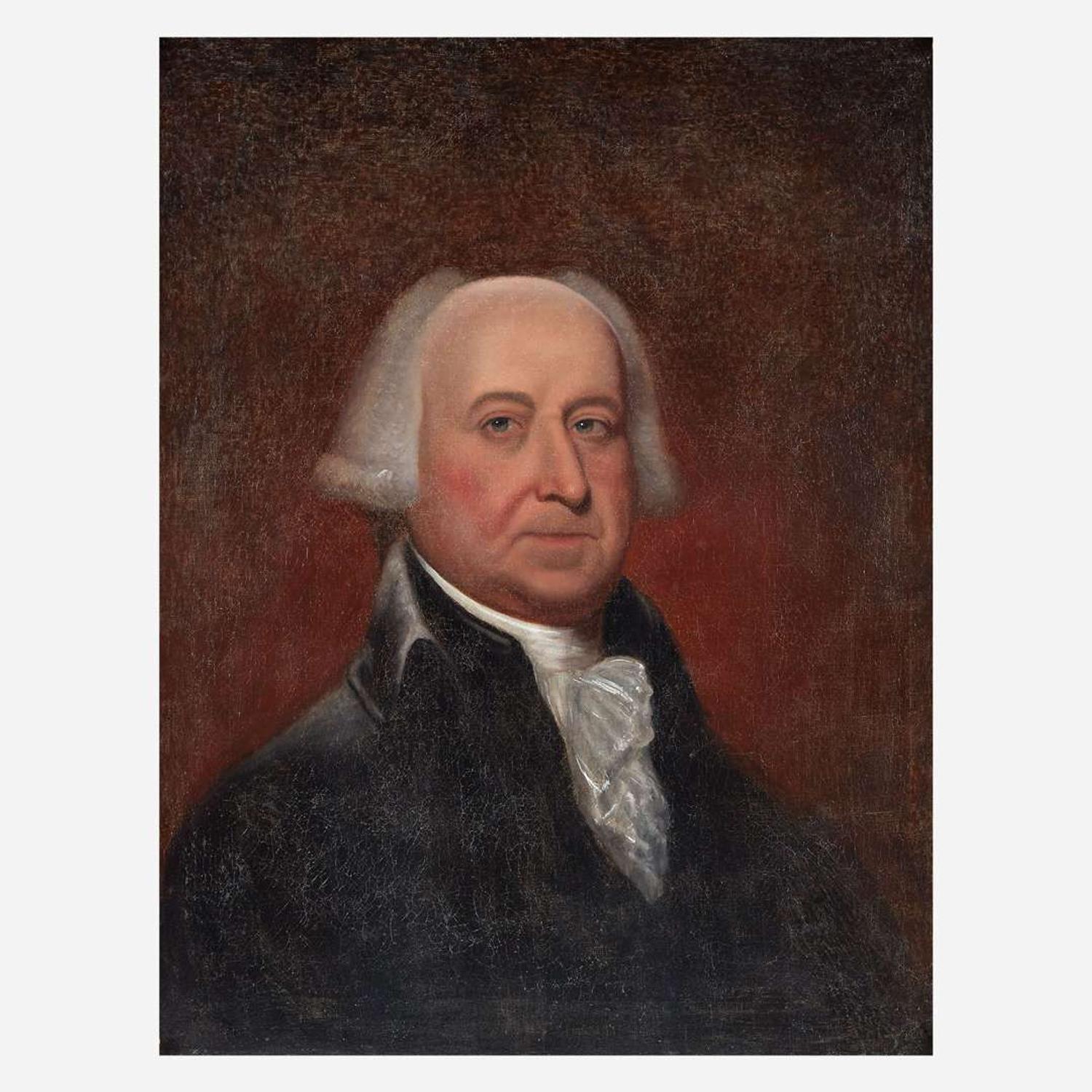 Attributed to Edward Savage (1761-1817) Portrait of President John Adams (1735-1826), early 19th century
