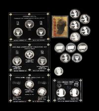 A Group of over 20 One Troy Ounce Silver Medallion 1990s Sports Coins (Including Multiple Chicago Bulls Championship Issues),