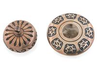 Pair of Silver Overlay Seed Jars