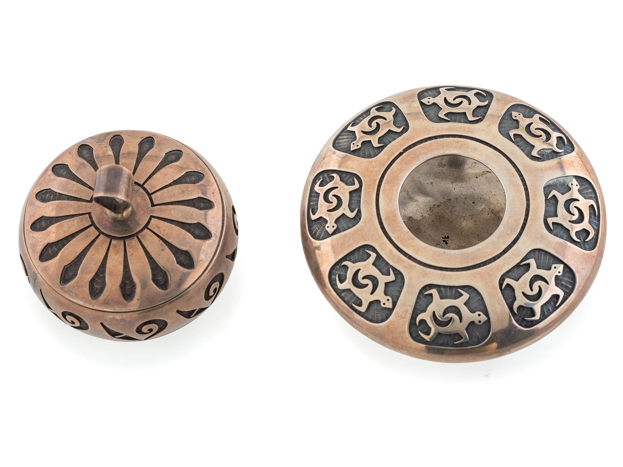 Pair of Silver Overlay Seed Jars