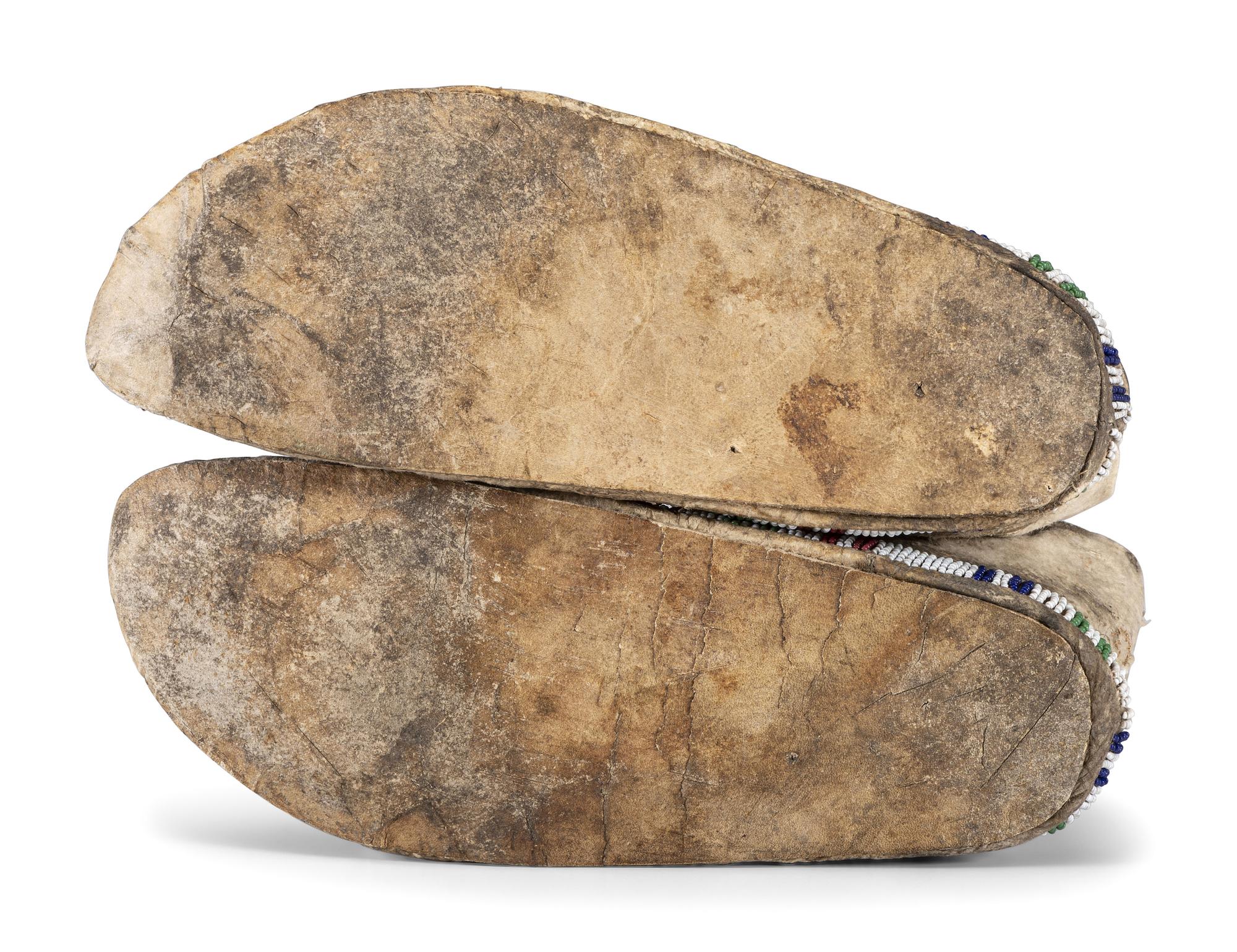 Cheyenne Beaded Hide Moccasins