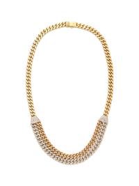 BICOLOR GOLD AND DIAMOND NECKLACE