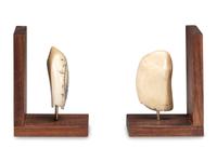 A Pair of Robert Spring Scrimshaw Whale's Teeth