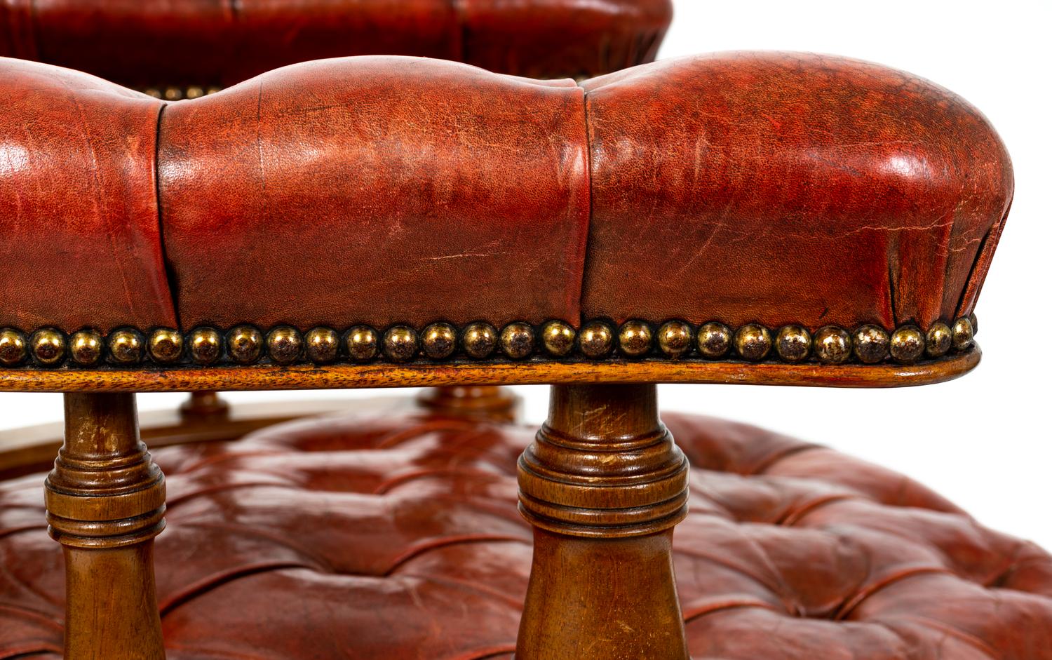 A George III Style Walnut Swivel Desk Chair — EARLY 19TH CENTURY