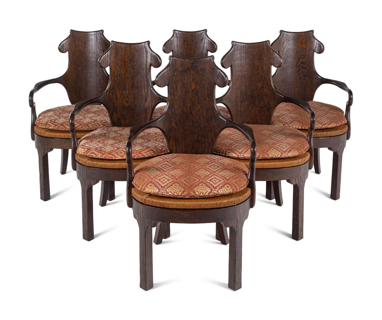 A Set of Six Rose Tarlow Melrose House Henley Armchairs