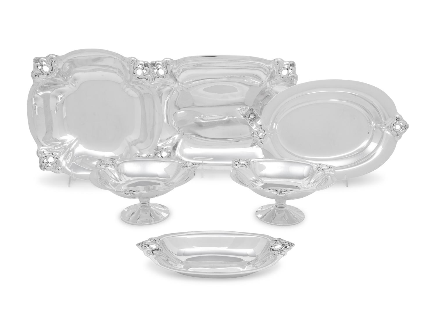 A Group of Six American Silver Serving Articles